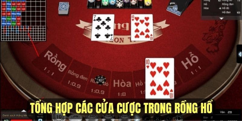 Tổng hợp các cửa cược trong trò chơi Rồng Hổ online